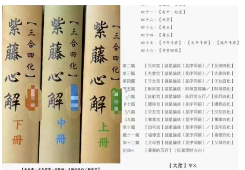 南风阁李谯紫藤心解专业版 台湾专业的紫薇斗数书籍pdf 1-3册插图