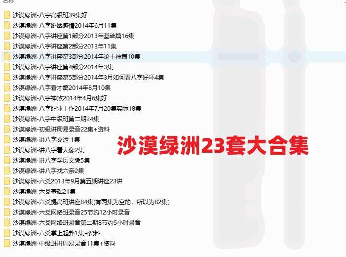 沙漠绿洲23套大合集八字六爻录音+音频插图