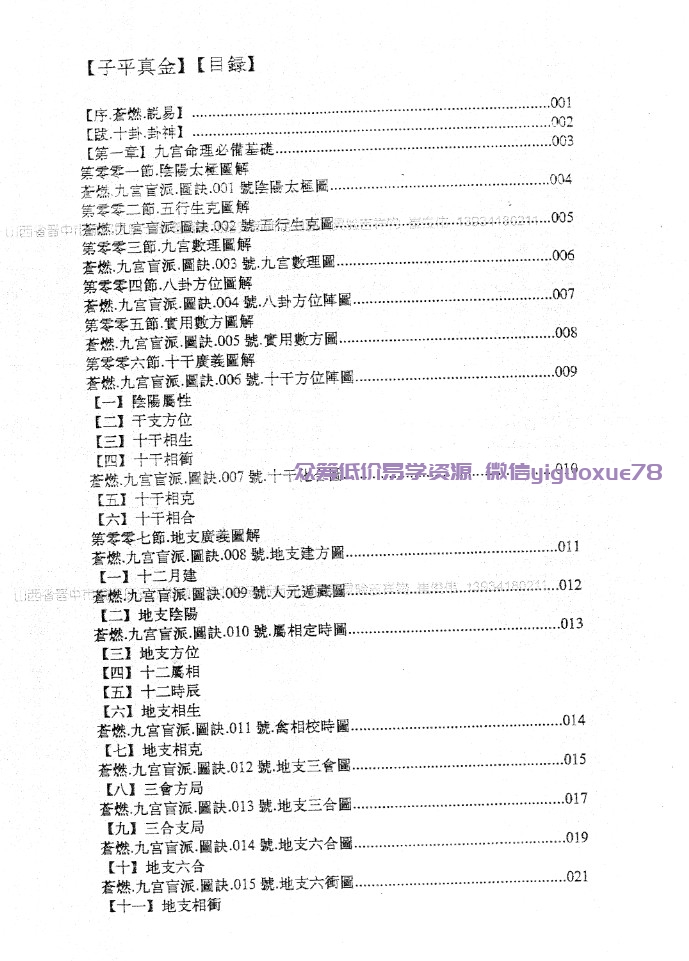 苍燃九宫盲派教学资料子+平真金+金碗银勺插图