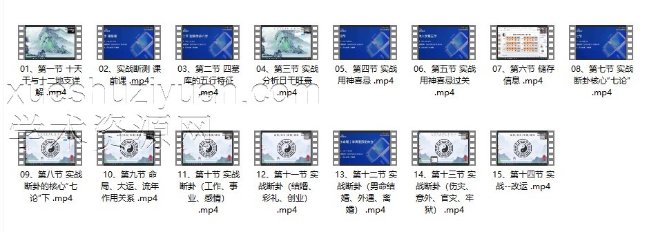 四柱预测实战班  道传实战八字教学视频15集插图